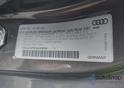 2014 Audi A5 2.0T Premium из США, поврежденный, VIN WAULFAFR2EA028064
